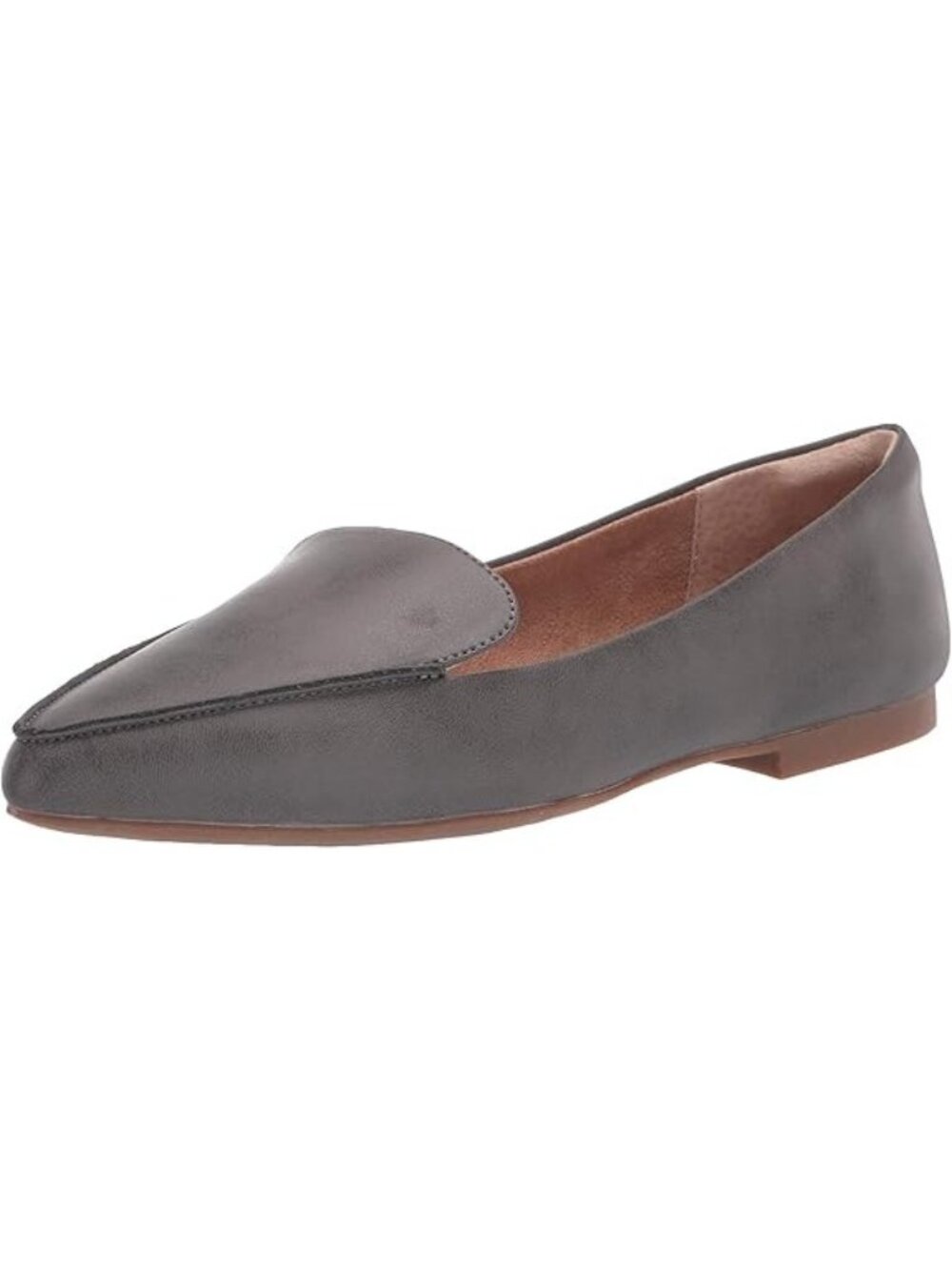 Amazon Essentials Size 9W Loafers Charcoal Pointed Toe Faux Calfskin Wide Fit